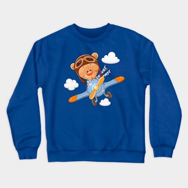 Cute Teddy Bear Crewneck Sweatshirt by Reginast777